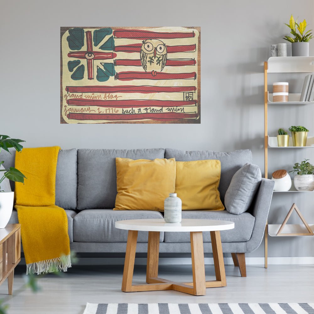 Such a Grand Union, George Washington Flag - Lebo Brushed Aluminum ArtBond